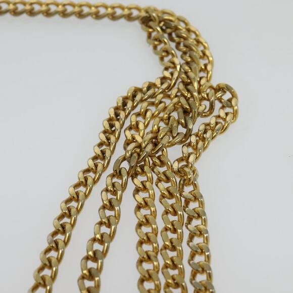 DIOR Chain Shoulder Bag Leather Beige Gold - Picture 8 of 12